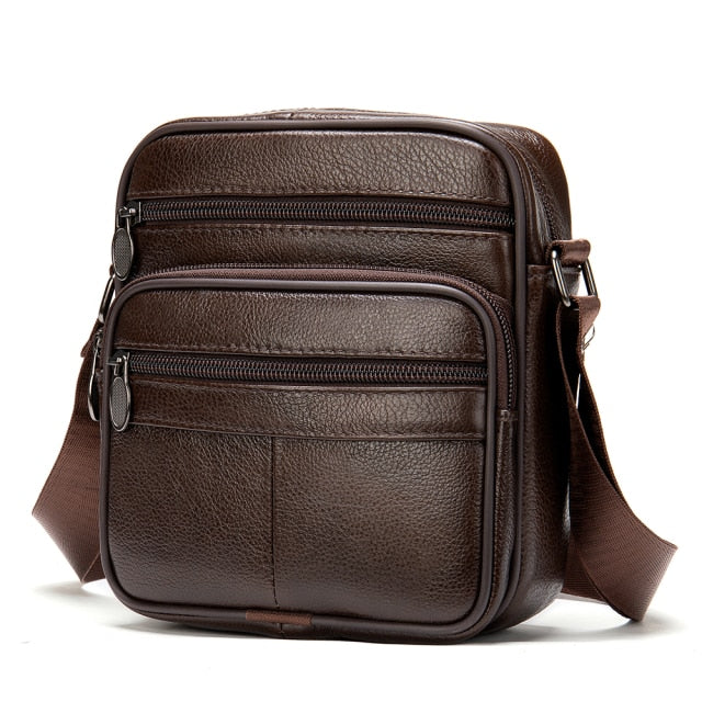 Sacoche Banane Cuir Marron Homme Premium