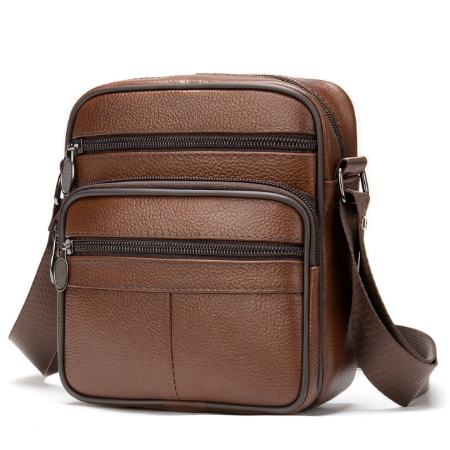 Sacoche Banane Cuir Marron Homme Premium