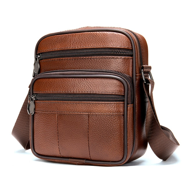 Sacoche Banane Cuir Marron Homme Premium