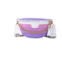 Sac Banane Tendance Violet Chaîne Dorée