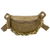 Sac Banane Élégant Blanc Chaîne Dorée