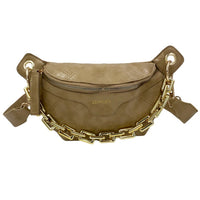 Sac Banane Élégant Blanc Chaîne Dorée - modèle Khaki - Banane Avenue ™