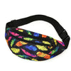 Sac Banane Bleu Motif Feuillage Urbain Léger