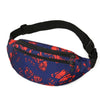 Sac Banane Bleu Motif Feuillage Urbain Léger