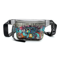 Sac Banane Urbain Graffiti Tendance Unisexe - modèle Argent - Banane Avenue ™