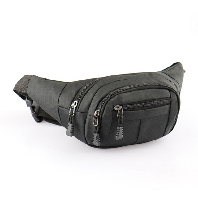 Sacoche Banane Urbaine Noir Multi-poches