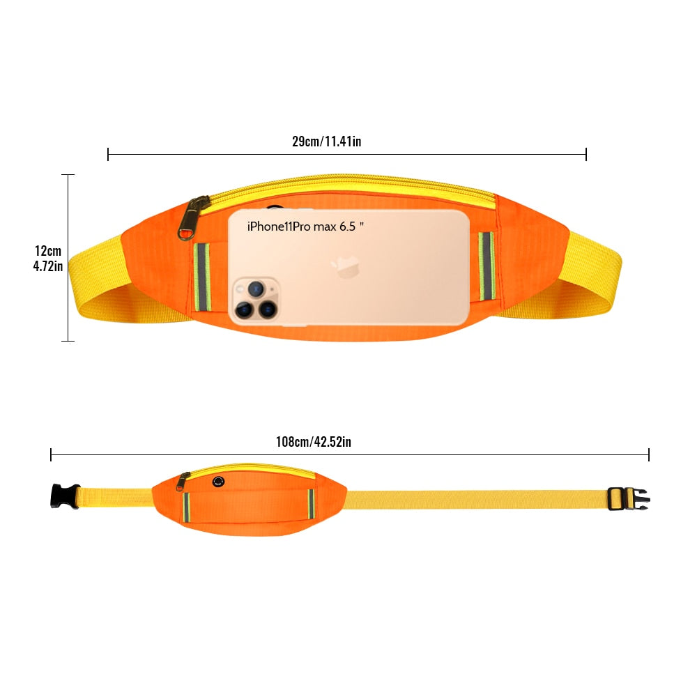 Sac Banane Sportif Jaune Fluo Réfléchissant