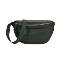 Sac Banane Élégant Cuir Marron Unisexe - modèle Vert - Banane Avenue ™