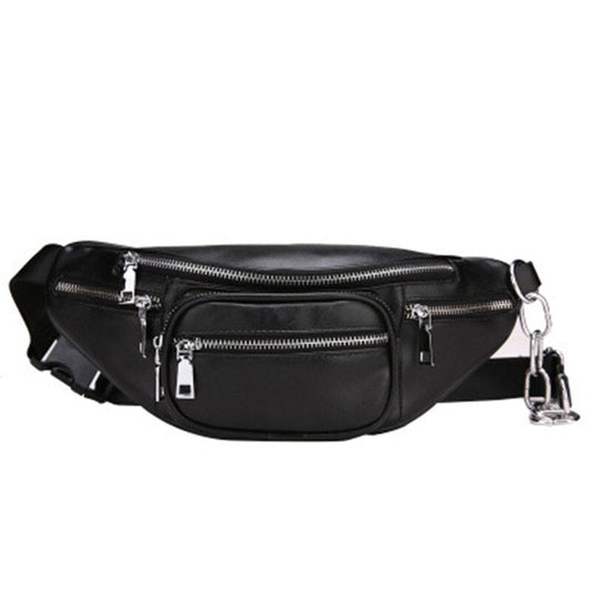 Sac Banane Urbain Noir Multi-Poches Pratique