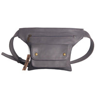 Sac Banane Cuir Marron Élégance Urbaine - modèle Gris - Banane Avenue ™