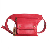 Sac Banane Cuir Marron Élégance Urbaine - modèle Rouge - Banane Avenue ™