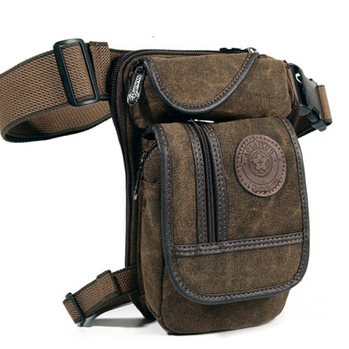 Sacoche Banane Vintage Multipoche Marron