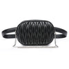 Sac Banane Élégance Urbaine Noire Texture Plissée