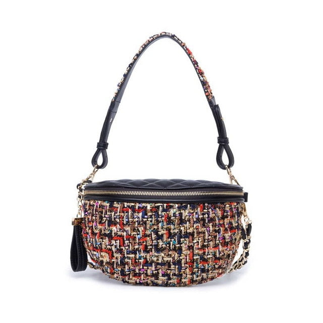 Sac Banane Tissé Multicolore Élégant