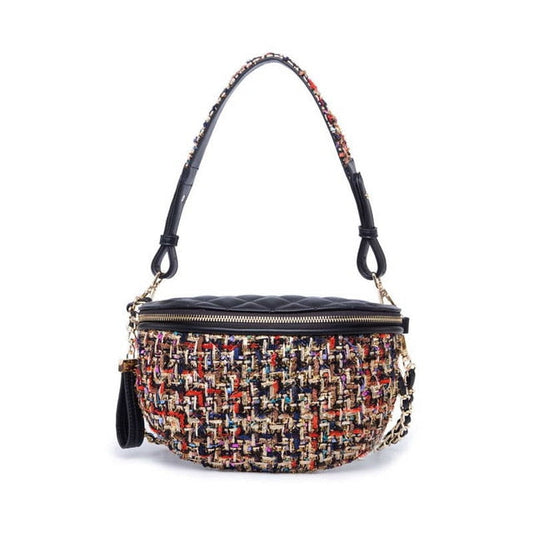 Sac Banane Tissé Multicolore Élégant