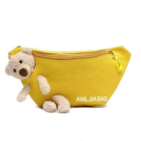 Sac Banane Peluche Ours Tendance - modèle Jaune - Banane Avenue ™