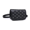 Sac Banane Élégant Matelassé Noir Unisexe