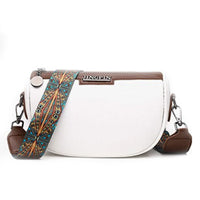 Sacoche Banane Cuir Détails Ethniques - modèle Blanc - Banane Avenue ™