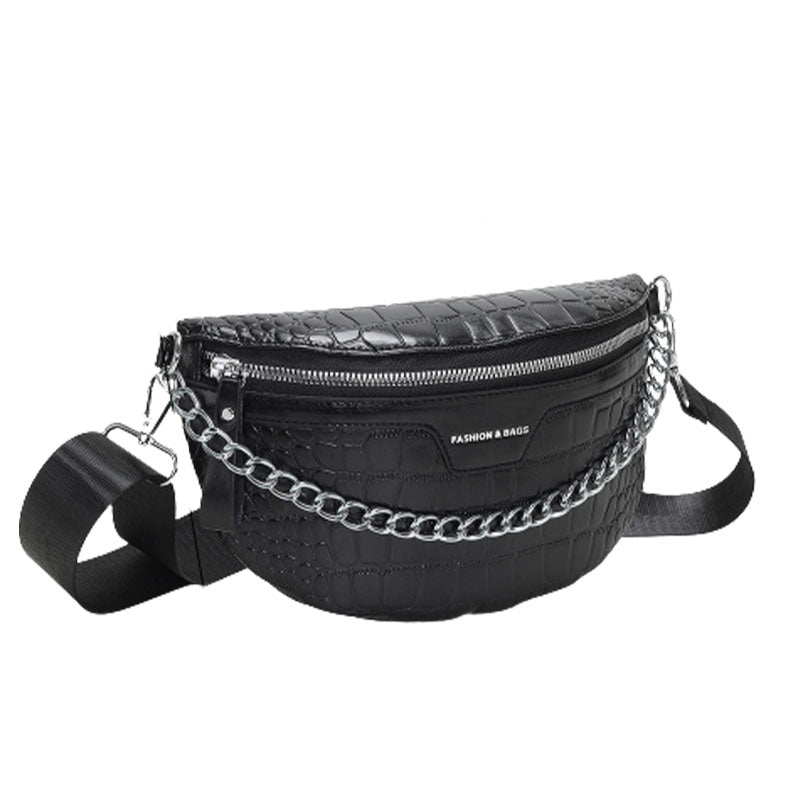 Sac Banane Élégance Croco Turquoise Tendance