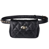 Ceinture Élégante Matelassée Rouge Chic - modèle Noir - Banane Avenue ™