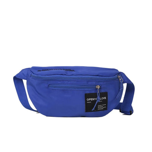 Sac Banane Bleu Urbain Tendance Unisexe